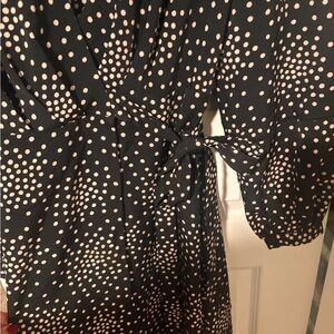 Kate Spade Black Dress with Pink Polka Dots